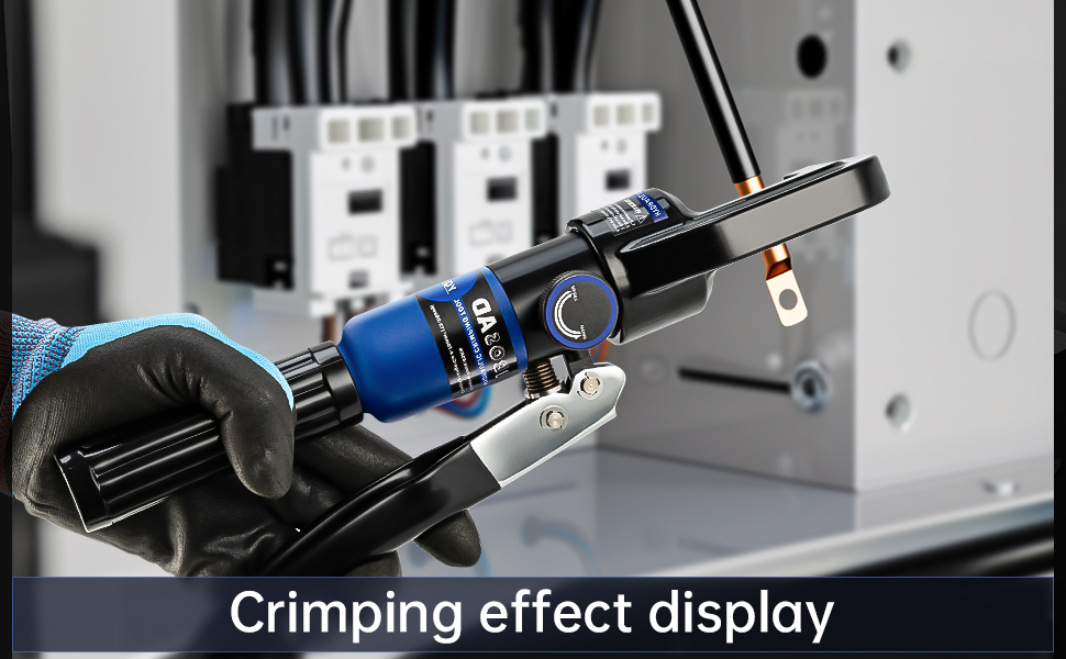Hydraulic Crimping Hydraulic Cable Lug Crimper with Cable Cutter 12 AWG to 00 (2/0)