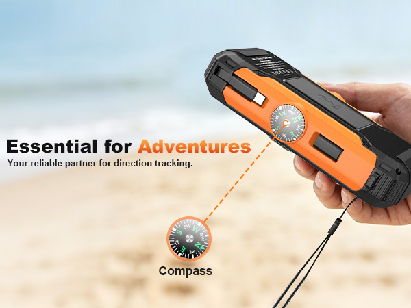 portable solar power bank is an indispensable item in your travel gear. Hand-Crank Solar Power Bank