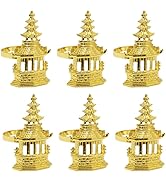 JECOMPRIS 6pcs Napkin Rings Birthday Napkin Holders Tower Napkin Holder Dining Table Serviette Rings