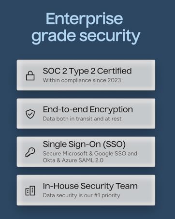 Enterprise grade security, soc 2 type 2, sso