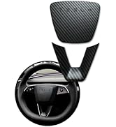 COOLKO Center Steering Wheel Panel Frame Cover Compatible with Model 3 Highland 2024+ Performance...