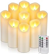 Homemory Flameless Candles, LED Candles, Battery Operated Candles with Remote Timers, Electric Fa...