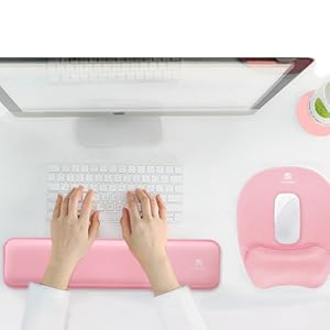 WB Memory Foam Keyboard Wrist Rest and Mouse Pad With Support