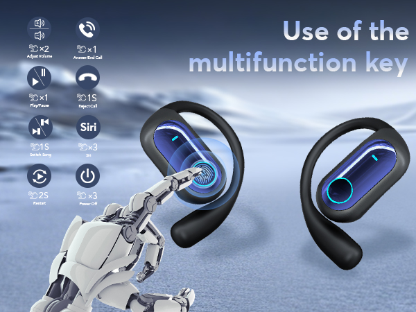 AI Live Translation Earbuds Bluetooth 6.1 Sport Open Ear Headphones