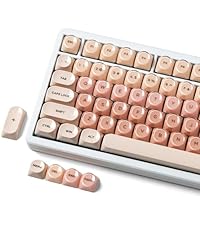 Rainbow Clear Keycaps, 125 Keys MOA Profile Transparent Keyboard keycaps, Shine Through Jelly Key ca...