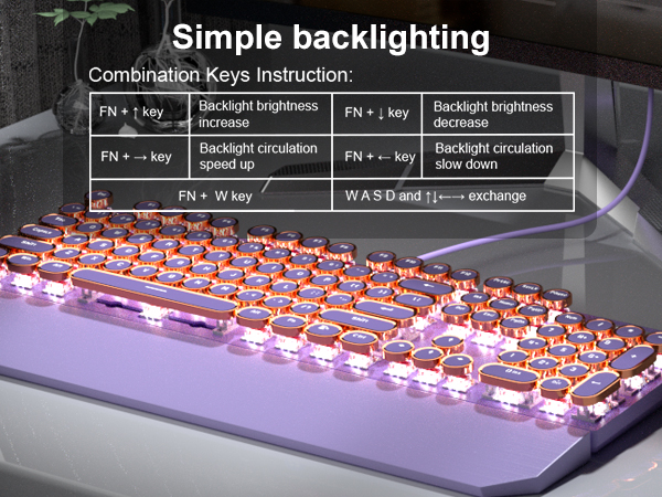 Typewriter Style Mechanical Gaming Keyboard