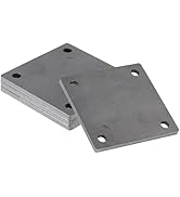 4" x 4" Steel Plate with Holes – 3/16" Thick, 4-Pack Square Steel Mounting Plates, Pre-Drilled fo...