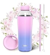 Allcho Insulated Water Bottle for Women, 18 oz Stainless Steel Water Bottles, Double Walled, 2 Li...