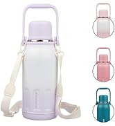 BJPKPK Insulated Water Bottle 40oz Stainless Steel Water Bottles with Handle and Lid Dishwasher S...