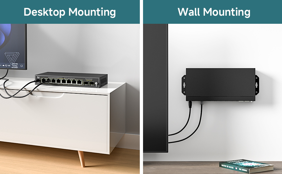 Support Desktop and Wall Mounting