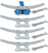 Dock Cleat, Boat Cleat Open Base Iron 8 Inch 10 Inch 12 Inch14 Inch, Boat Dock Cleats with Hardwa...