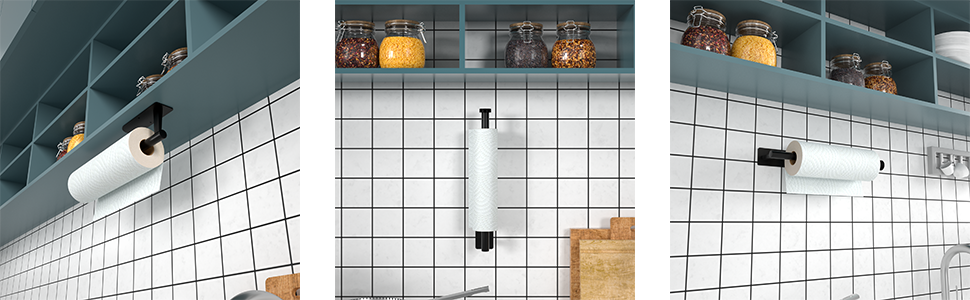 paper towel holder under cabinet