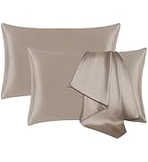 Jogcaw 2 Pack 100% Silk Pillowcase for Hair and Skin, Soft Breathable Smooth Cooling Mulberry Sil...