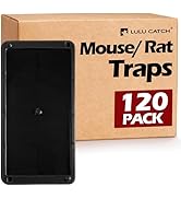 LULUCATCH Sticky Mouse Trap, 120 Pack Large Glue Traps, Pre-Baited Heavy Duty Non-Toxic Bulk Glue...