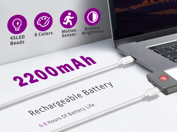 motion sensor light with high capacity battery 