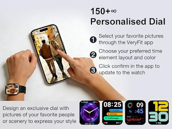 Smart Watch (Answer/Make Call) for iPhone&amp;Android, 1.83" Smartwatches with 150+ dials