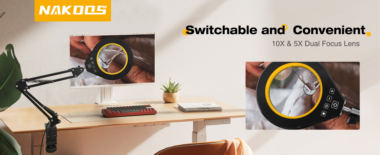 magnifying glass with light