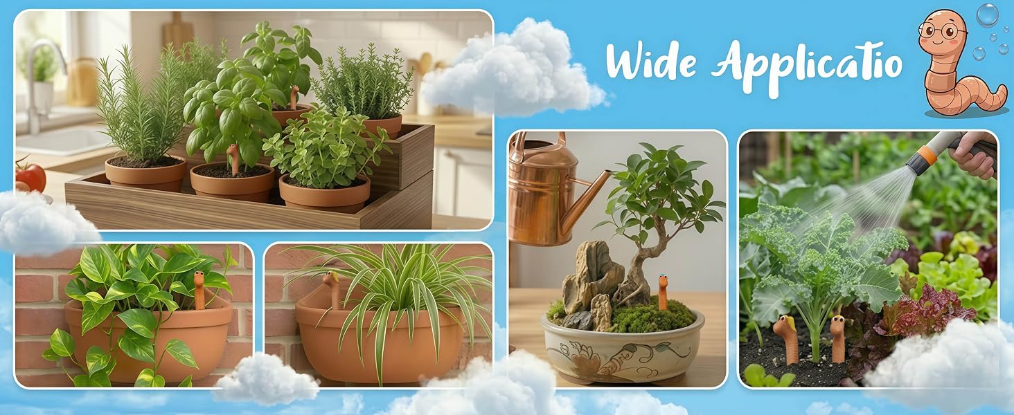 Fun Water Gauge and Moisture Sensor for Houseplants, Gardening Watering Monitor Decor
