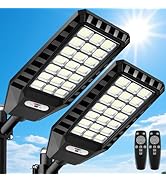 2-Pack Solar Street Lights Outdoor, 23” Large Solar Lights Outdoor Waterproof with Motion Sensor,...