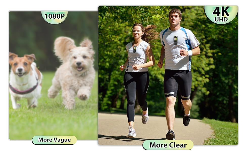 4K body camera more clear