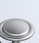 Veise 15 Pack 1-1/4 Inch Brushed Nickel Solid Zinc Alloy Euro Style Cabinet Knobs, Single Hole Ro...