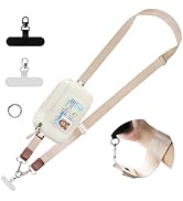 FUVLIFE Clip and Go Phone Strap Crossbody with RFID Wallet, Cell Phone Lanyard for Women, Detacha...