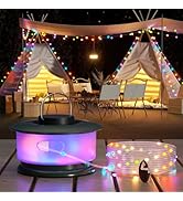 Hokone Camping String Lights,Rechargeable Camping Lights String with 22 Lighting Modes,Waterproof...