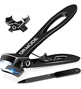 DRMODE Nail Clippers for Men Thick Nails, Heave Duty Sharp Toe Nail Clippers 15mm Wide Jaw Openin...