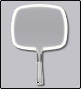 MIRRORVANA Lighted Travel Makeup Mirror - 2 in 1 Hand Mirror &amp;amp;amp; Table Mirror with 3 Lighting Modes