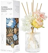 Chloefu Lan Creamy Vanilla Reéd Diffuser, Milky Coconut, 6.7 oz Flower Diffuser with Sticks, Mode...