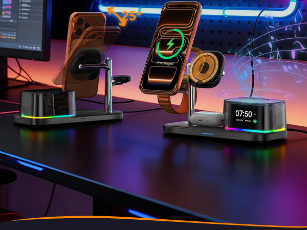 alarm clock phone charger