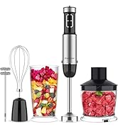 Immersion Blender Handheld for Kitchen,Emulsion Blender Handheld with Titanium Blades,12 Speed El...