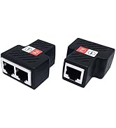 CERRXIAN RJ45 Splitter Adapter , RJ45 Female to 2 Female Splitter Coupler LAN Ethernet Network 1 ...