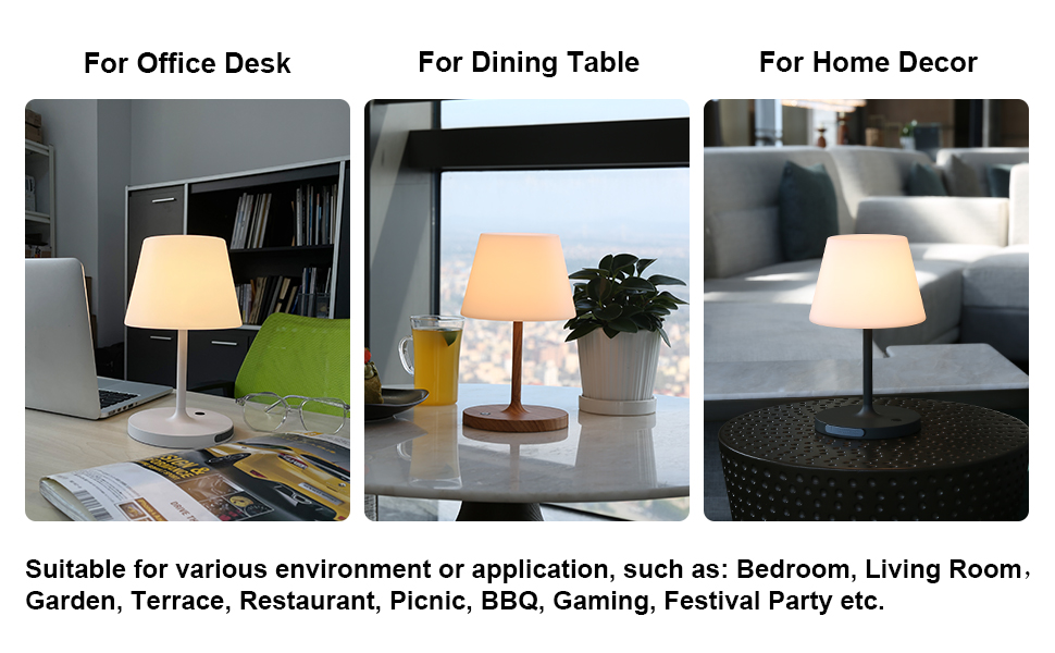 WEILAILUX Small Rechargeable Cordless Table Lamp-3