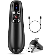 2-in-1 USB Type C Presentation Clicker, Clicker for PowerPoint Presentations, Rechargeable Wirele...
