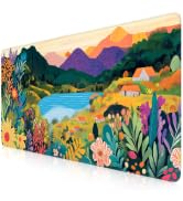 iCasso Large Gaming Mouse Pad (35"x16") - Waterproof Desk Mat with Non-Slip Rubber Base &amp; Stitche...
