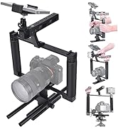 Universal Aluminum Alloy DSLR Mirrorless Camera Camcorder Stabilizer Extension Cage Mount for Mic...