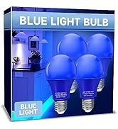 UNILAMP LED Blue Light Bulbs, E26 LED Bulb Blue Lights for Christmas, 9W Equivalent 60W, Blue Col...
