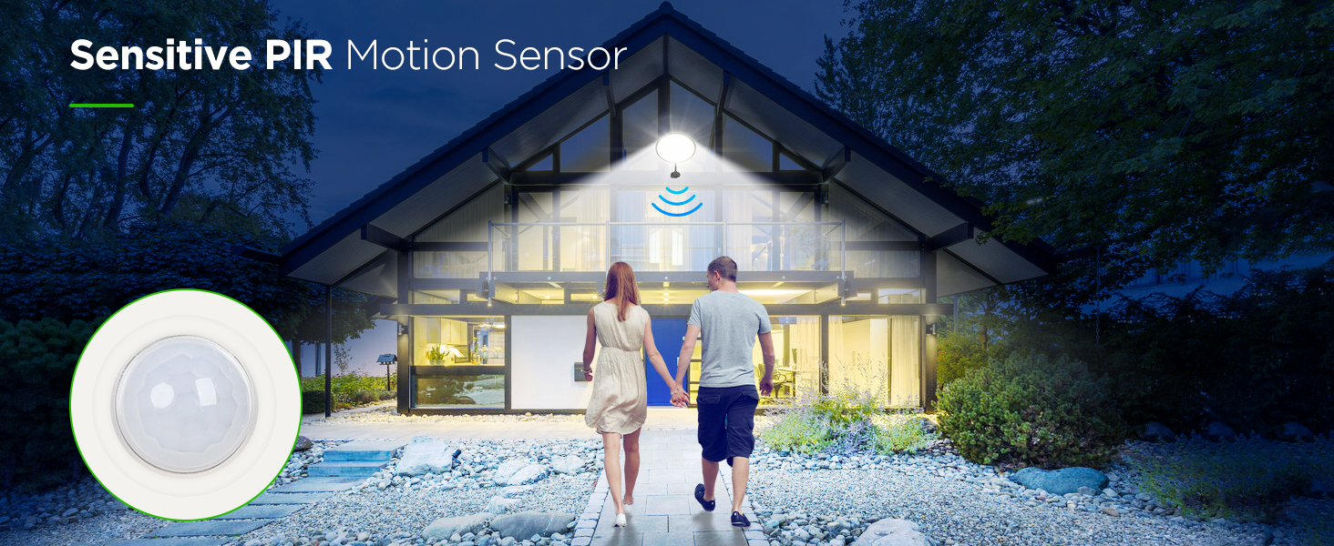 sensitive motion sensor solar light