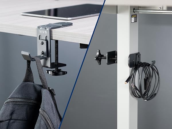 Under Desk Leg Clamp Hook