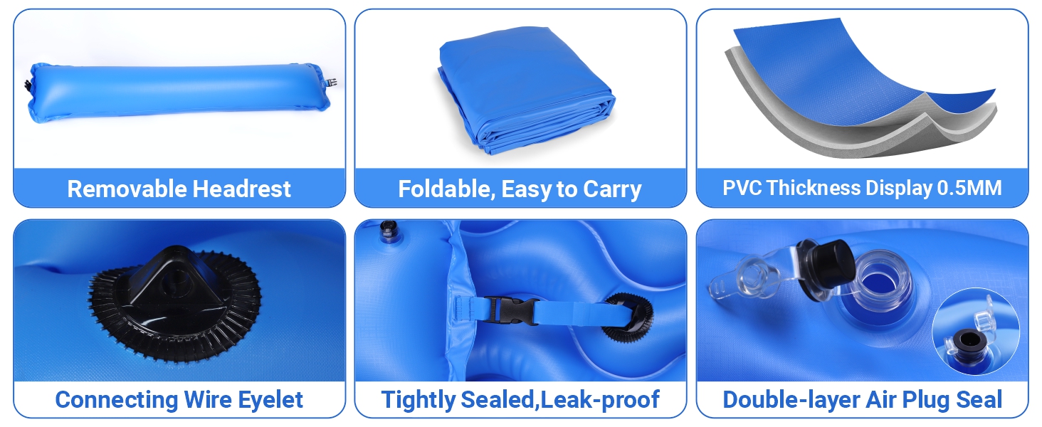 floating mat is made of 0.5mm PVC thickened material
