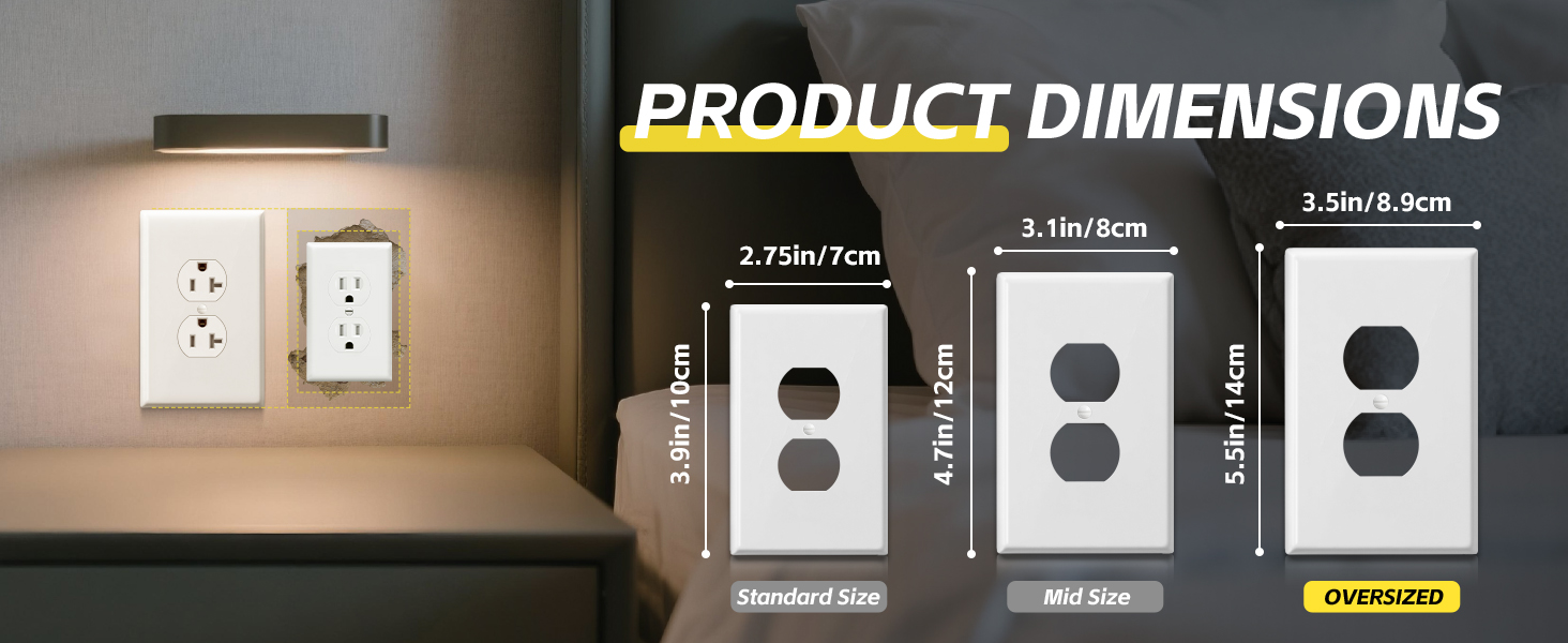 oversized outlet covers wall plate