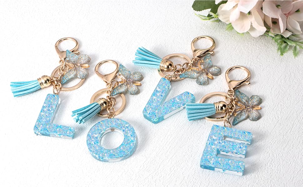 Initial letter Keychains for Women4