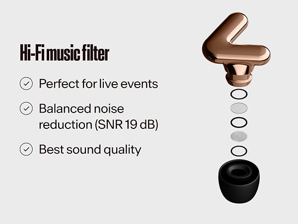 Alpine Tune Rose Gold Ear Plugs