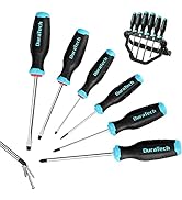 DURATECH 6-Piece Magnetic Screwdrivers Set, 3 Phillips and 3 Flat Head S2 Steel Screwdriver Set w...