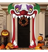 Halloween Clown Party Door Banner Creepy Clown Theme Door Hanging Decoration Horror Clown Scary S...