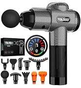 TOLOCO Massage Gun, Deep Tissue Back Massager for Athletes with 10 Massage Heads, Electric Muscle...