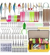 GOANDO Fishing Lures Kit for Freshwater Bait Tackle Kit for Bass Trout Salmon Fishing Accessories...
