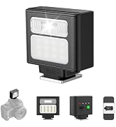 ULANZI SL02 Mini Flash Speedlite with Video Light, GN8 6500K Camera Mini Flashlight Fill Light fo...
