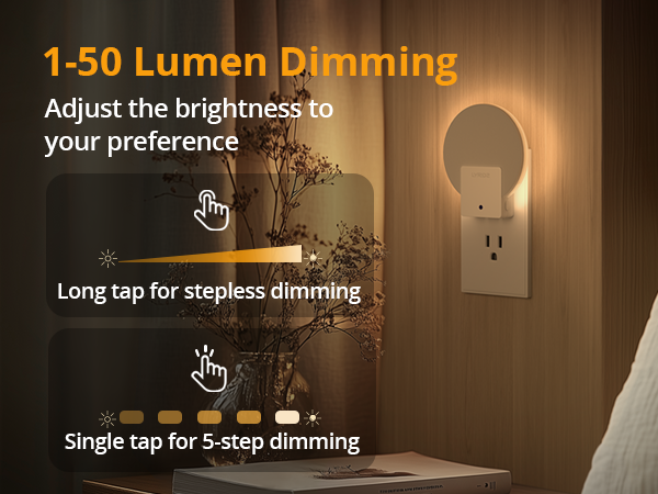 adjustable brightness 1-50 lumen